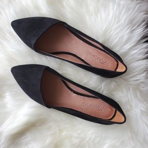 Madewell black suede shoes flats size 6.5